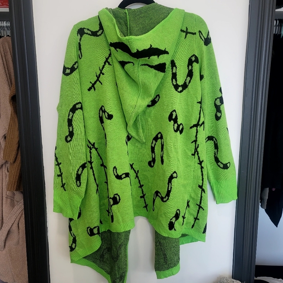 Disney Green Hooded Cardigan with Black Accents - Picture 8 of 15